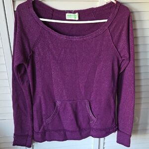 Selena Gomez Dream Out Loud Purple Shimmer Detail Knit Top